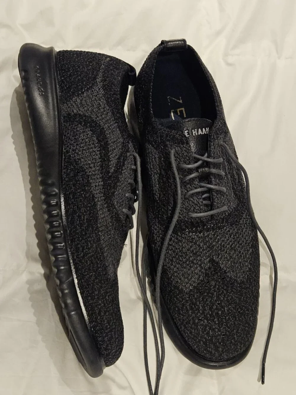 Cole Haan 2.ZERØGRAND Stitchlite Black Knit Oxford Shoes